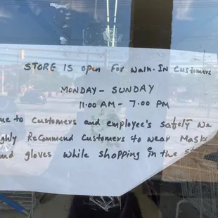 New hours