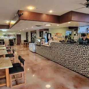 the inside of the restaurant