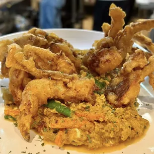 Soft Shell Crab w/ sautéed curry