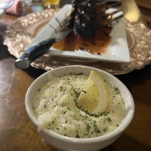 Half rack of lamb with lemon risotto