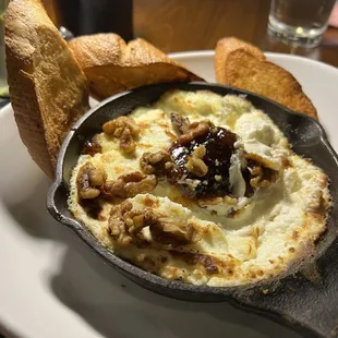 Goat cheese, mascarpone, fig spread with crostinis