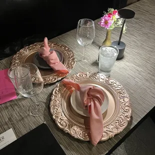 Valentine&apos;s Day dinner set up