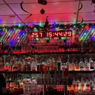 a bar filled with liquor