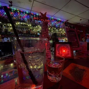 a drink in a glass with a straw