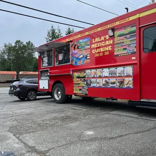 a red food truck