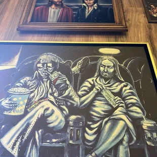 Jesus and Elvis paintings...why not!