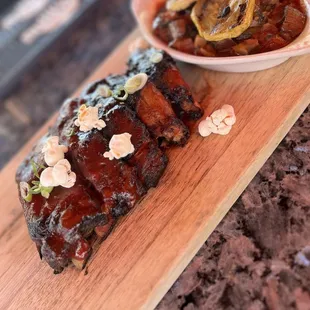 Half rack ribs with ratatouille