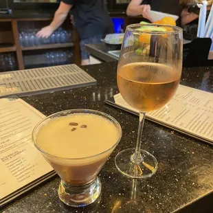 Her espresso martini was good as well as my rosé wine