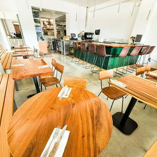 Our new indoor dining area