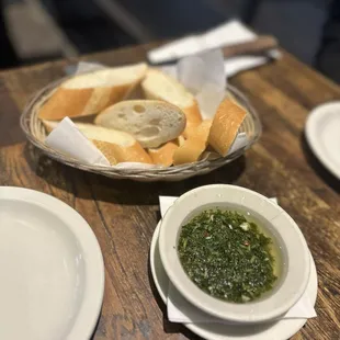 Chimichurri and bread starter (complimentary)