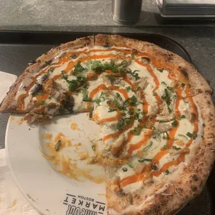Buffalo chicken pizza