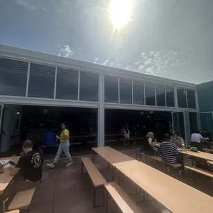 outside