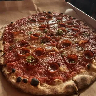 Hot pepperoni. Nicely spicy.