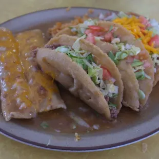 a plate of mexican food