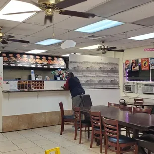 Inside the food restaurant.