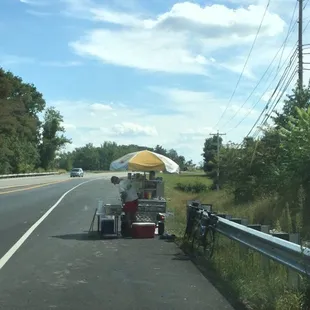 Hot dog stand right outside the Howard County landfill...
