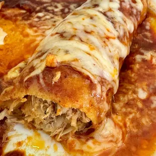 Chicken Enchilada with red sauce
