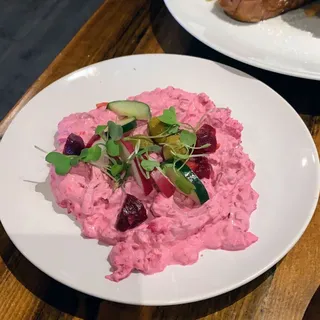 Yogurt, Beets, Walnuts and Garlic