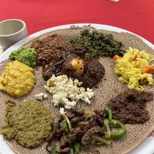 Meat and veggie platter