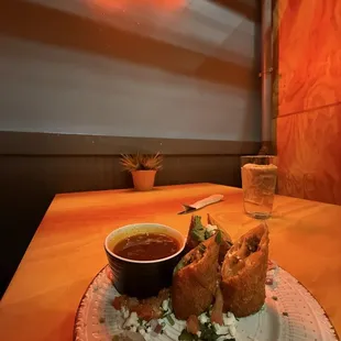 Birria egg rolls