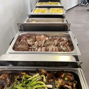 Chicken, Tri Tip, Salmon,Loaded mash, Mac&amp;Cheese