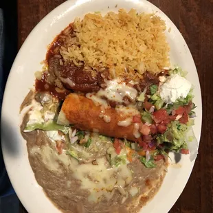 Enchilada &amp; chili relleno plate