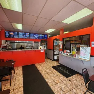 the inside of a restaurant