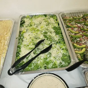 Ceasar Salad with dressing.