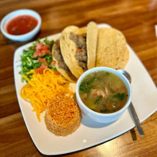 Tacos with borracho beans