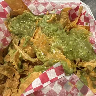 Chips and Guacamole Nachos