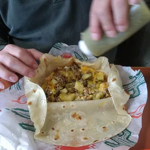 Steak burrito