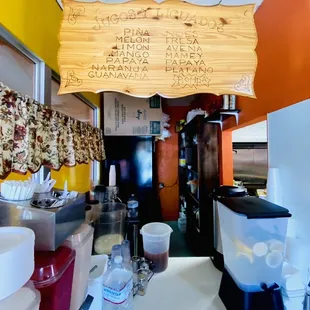 a view of the kitchen