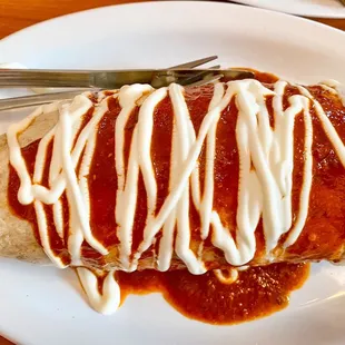 Super wet lengua burrito