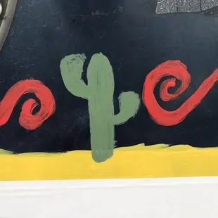 The hand painted decorations