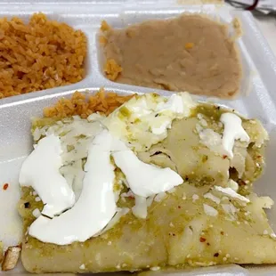 Chicken enchiladas