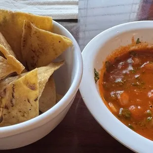 Chips and homemade salsa