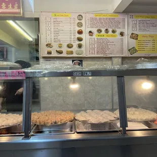 Featured trays of steamed dumplings