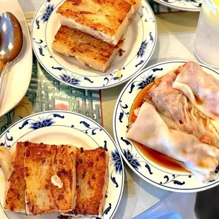 Turnip Cake and Char Sui Rice Noodle