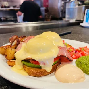 California Benedict on sourdough.