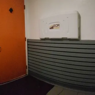 Panorama of bathroom with changing table