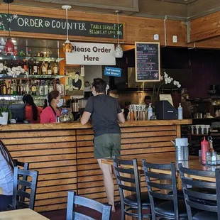 customers at the counter