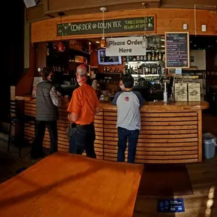 Panorama inside waiting in line