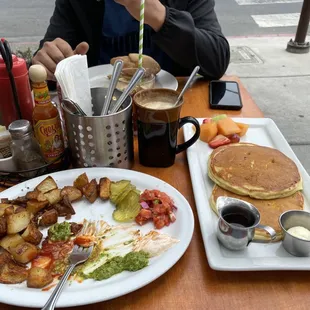 pancakes, food