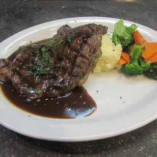 Grilled Rib Eye Steak Dinner
