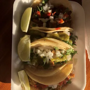 Trompo taco and chicken taco