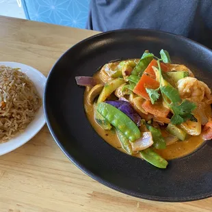 Curry Tom Yum Shrimp
