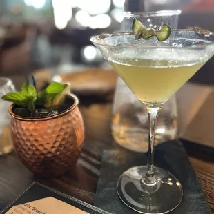 Moscow Mule and Tang Kwa (cucumber cocktail)