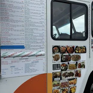 menu, sushi and sashimi