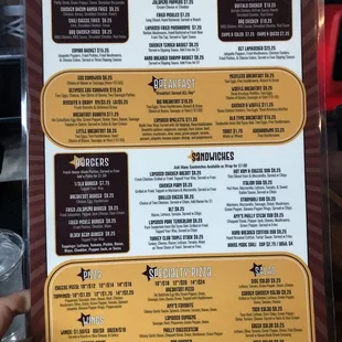 the menu