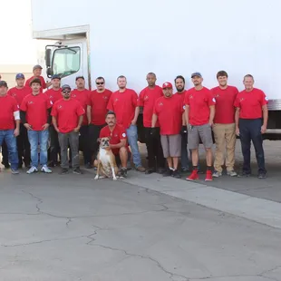 Our crew getting ready to start their day! R.E.D. Friday!